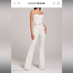 Nadine Merabi Lucinda White Jumpsuit
